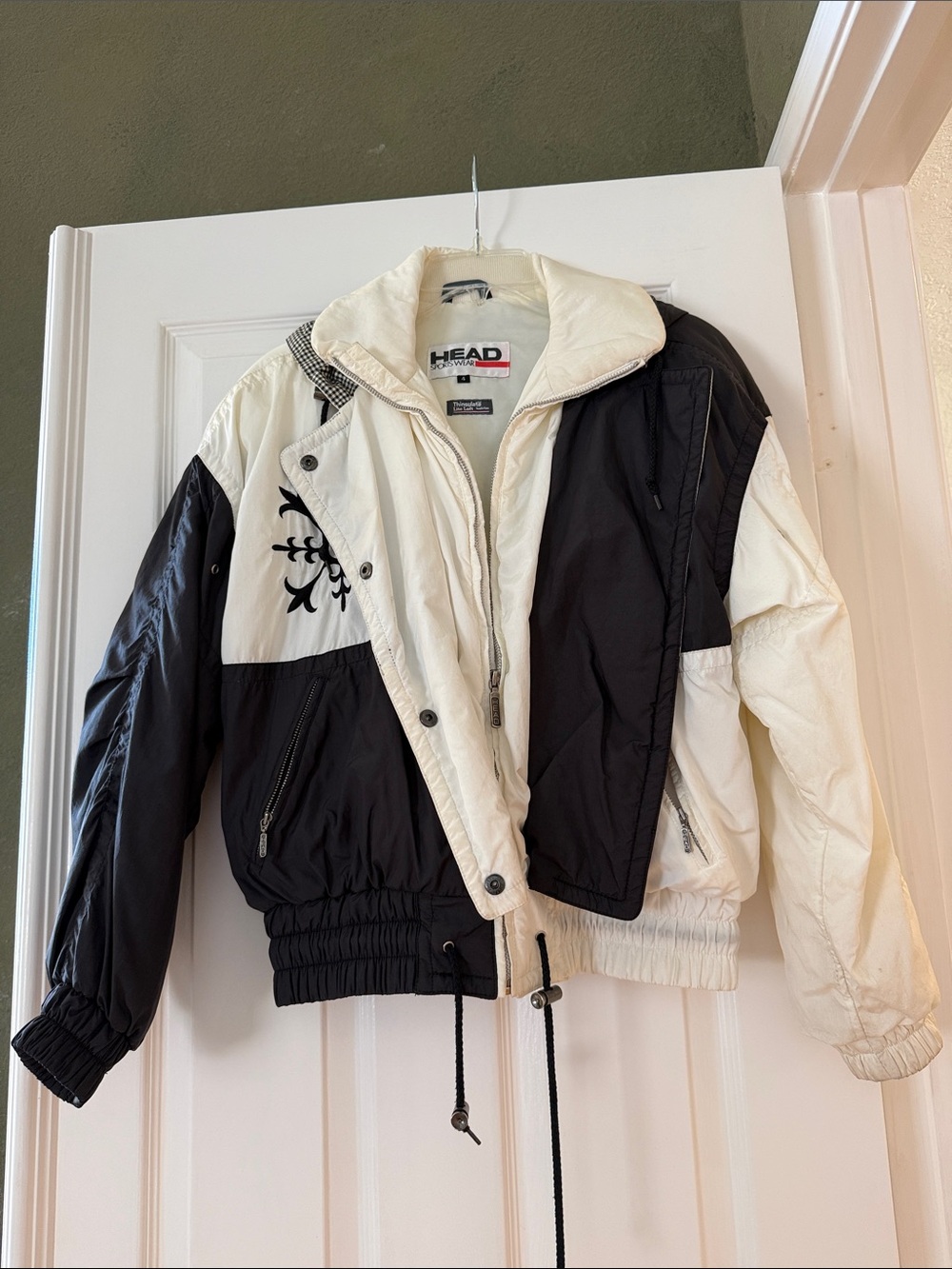 HEAD Black & White Thinsulate Ski Jacket